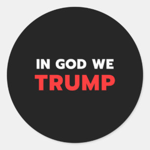 Sticker Rond Dieu Nous Trump Trump Pro Président Donald Trump S