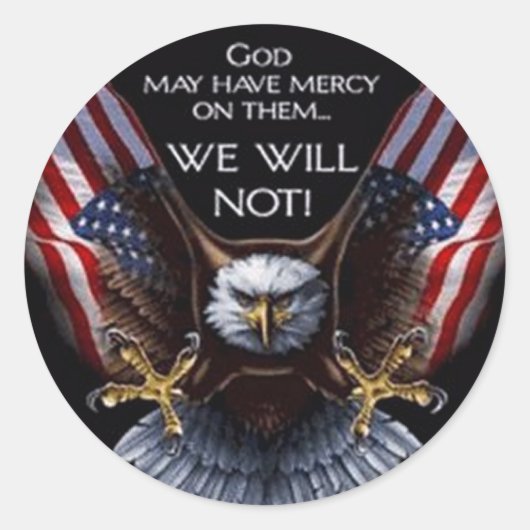 Sticker Rond Dieu peut avoir pitié (Devant)