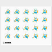 Sticker Rond Dieu romain Mercury Hermes (Feuille)