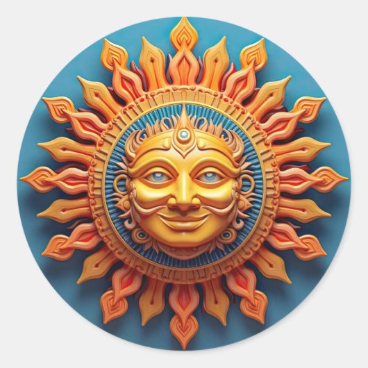 Sticker Rond Dieu Sun (Devant)