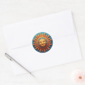 Sticker Rond Dieu Sun (Enveloppe)