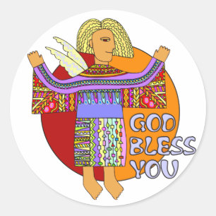Sticker Rond Dieu te bénisse transparent Hintergrund