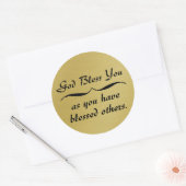 Sticker Rond Dieu vous bénisse comme vous avez béni les autres (Enveloppe)