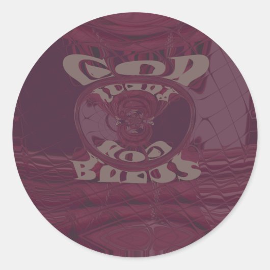 Sticker Rond Dieu vous bénisse Giraffes Art Imprimer/Design (Devant)