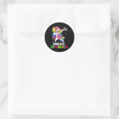 Sticker Rond Différences d'acceptation Dabbing Unicorn Autism A (Sac)