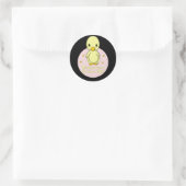 Sticker Rond Différent De Tous Kawaii Baby Duck Jaune & Rose (Sac)