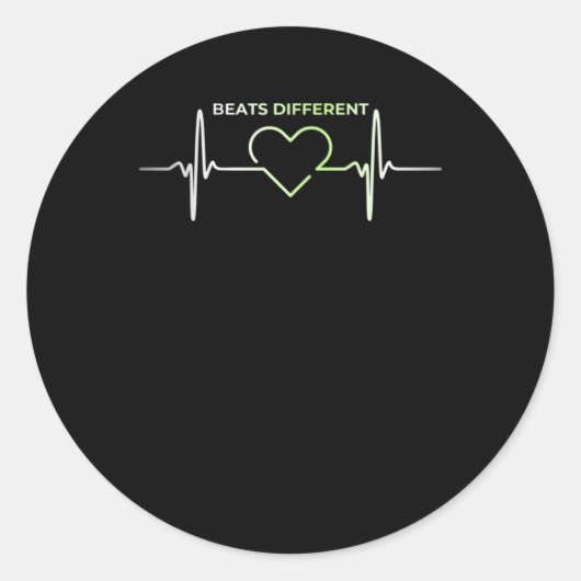 Sticker Rond Différents rythmes (Devant)