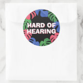 Sticker Rond Difficile d'entendre des Feuilles de palmiers trop (Sac)