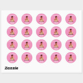 Sticker Rond Difficile d'oreille S'il vous plaît Portez avec mo (Feuille)