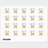 Sticker Rond Difficulté de CRP/RSD il ! Aide de bande X (Feuille)