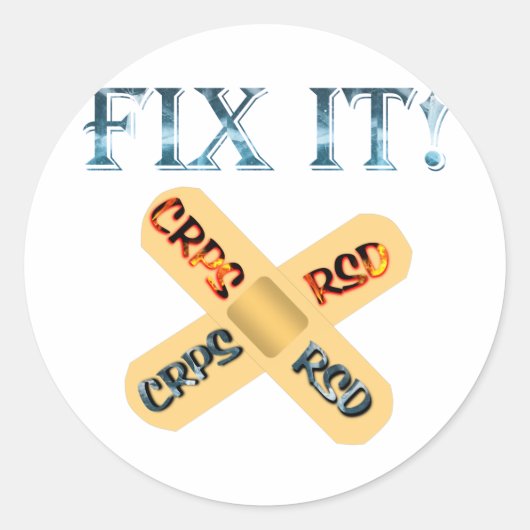 Sticker Rond Difficulté de CRP/RSD il ! Aide de bande X (Devant)