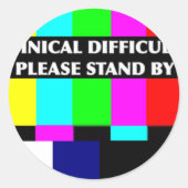 Sticker Rond Difficultés techniques (Devant)