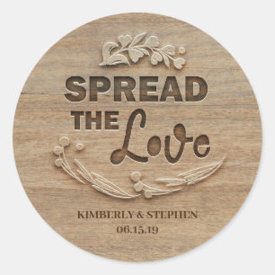 Sticker Rond Diffuser La Faveur Du Mariage D'Amour