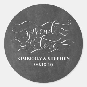 Sticker Rond Diffuser La Faveur Du Mariage D'Amour