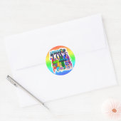 Sticker Rond Diffuser l'amour pas haïr | Fierté LGBTQI+ (Enveloppe)