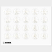 Sticker Rond Diffuser l'amour pas les germes Mariage simple (Feuille)
