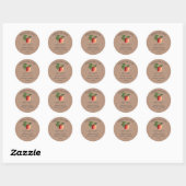 Sticker Rond Diffuser L'Amour Pomme Beurre Kraft Papier Favoris (Feuille)
