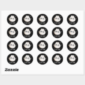 Sticker Rond Dim-sum Funny Dimsum Math Pun Dark BG (Feuille)