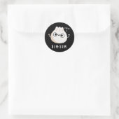Sticker Rond Dim-sum Funny Dimsum Math Pun Dark BG (Sac)