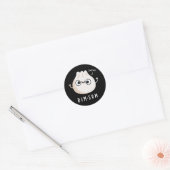 Sticker Rond Dim-sum Funny Dimsum Math Pun Dark BG (Enveloppe)
