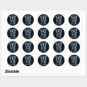 Sticker Rond Dim Sum Funny Mathématiques Nourriture Pun Dark BG (Feuille)