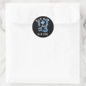 Sticker Rond Dim Sum Funny Mathématiques Nourriture Pun Dark BG (Sac)