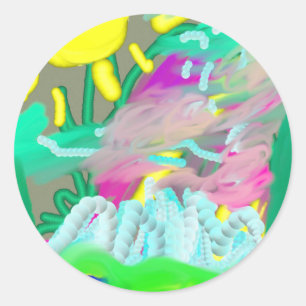 STICKER ROND DIMANCHE