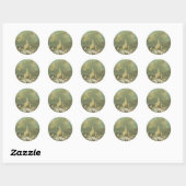 Sticker Rond Dimanche d'hiver autrefois (Feuille)