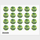 Sticker Rond Dimanche du Palm en vert (Feuille)