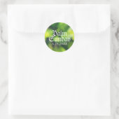 Sticker Rond Dimanche du Palm en vert (Sac)