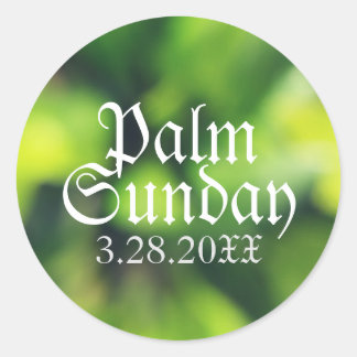 Sticker Rond Dimanche du Palm en vert