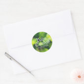 Sticker Rond Dimanche du Palm en vert (Enveloppe)