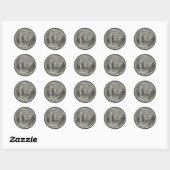 Sticker Rond Dime Mercure (Feuille)