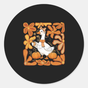 Sticker Rond Dinde de citrouille d'automne Saison d'automne Hal
