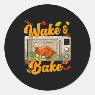 Sticker Rond Dinde de fête de repas de réveil de cuisson de Tha