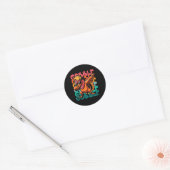 Sticker Rond Dinde de Thanksgiving Dab Gobble Drôle de Garçons (Enveloppe)