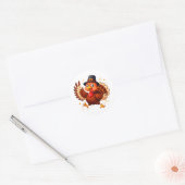 Sticker Rond Dindon dansant (Enveloppe)