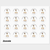 Sticker Rond Dindon Fou Merci (Feuille)