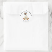 Sticker Rond Dindon Fou Merci (Sac)