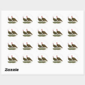 Sticker Rond Dindons : Chocolat (Feuille)
