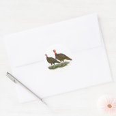 Sticker Rond Dindons : Chocolat (Enveloppe)