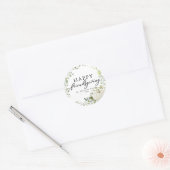 Sticker Rond Dîner d'action pour le citrouille Greenery Wreath (Enveloppe)