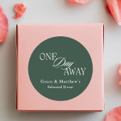 Sticker Rond Dîner de répétition à un jour de la fête, Cadeau V