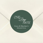 Sticker Rond Dîner de répétition à un jour de la fête, Cadeau V