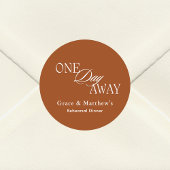 Sticker Rond Dîner de répétition à un jour de l'événement Éléga