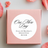 Sticker Rond Dîner de répétition de la veille du mariage Noir e