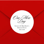 Sticker Rond Dîner de répétition de la veille Mariage Noir et B