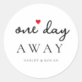 Sticker Rond Dîner de répétition de mariage à un jour (Devant)