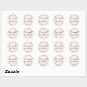 Sticker Rond Dîner de répétition de mariage avec écriture moder (Feuille)