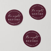 Sticker Rond Dîner de répétition en Bourgogne | Nuit avant l'au